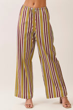 Load image into Gallery viewer, NEWEST ARRIVAL *PREORDER 11/5* Olive/Burgundy Striped Pants Set
