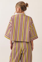 Load image into Gallery viewer, NEWEST ARRIVAL *PREORDER 11/5* Olive/Burgundy Striped Pants Set
