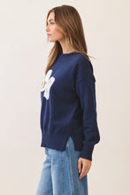 Load image into Gallery viewer, NEWEST ARRIVAL Navy Mahjong Knit Crewneck Sweater
