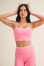 Load image into Gallery viewer, NEWEST ARRIVAL Pink Contrast Binding Athletic Shorts Set
