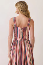 Load image into Gallery viewer, NEWEST ARRIVAL Mauve Colors of Fall Striped Midi Skirt Set
