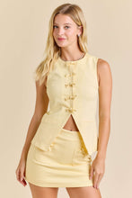 Load image into Gallery viewer, NEWEST ARRIVAL Yellow Bow Vest Skort Set
