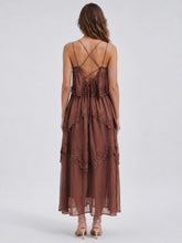 Load image into Gallery viewer, NEWEST ARRIVAL *PREORDER 8/28* Brown Lace Midi Dress

