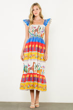 Load image into Gallery viewer, NEWEST ARRIVAL Colorful Zoo Animal Midi Dress
