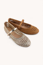 Load image into Gallery viewer, NEWEST ARRIVAL Gold Shimmer Woven Crochet Ballet Flats
