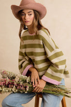 Load image into Gallery viewer, NEWEST ARRIVAL Reversible Light Olive/Blush Sweater
