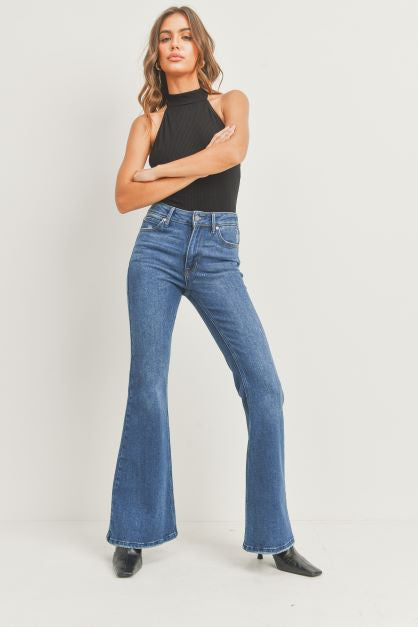 NEWEST ARRIVAL JBD Low Rise Dark Wash Flare Denim Jeans