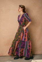 Load image into Gallery viewer, NEWEST ARRIVAL Fall Pine Harvest Paisley Print Maxi Dress
