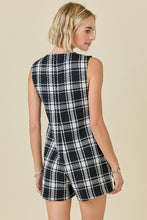 Load image into Gallery viewer, RESTOCKED Black/White Tweed Romper
