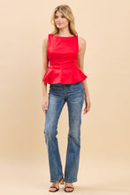 Load image into Gallery viewer, NEWEST ARRIVAL Red Peplum Blouse
