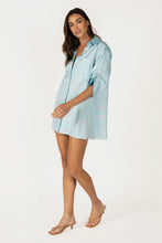 Load image into Gallery viewer, NEWEST ARRIVAL Blue/Pink Striped Shirt Dress
