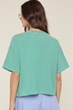 Load image into Gallery viewer, NEWEST ARRIVAL Green Striped Golf Icon Tee

