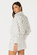 Load image into Gallery viewer, NEWEST ARRIVAL White/Black Polka Dot Puff Sleeve Mini Skort Set
