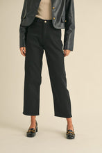 Load image into Gallery viewer, NEWEST ARRIVAL Black Tapered Cotton Pants
