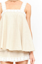 Load image into Gallery viewer, NEWEST ARRIVAL Natural Linen Layered Mini Dress
