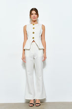 Load image into Gallery viewer, NEWEST ARRIVAL White Gold Button Front vest
