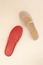 Load image into Gallery viewer, NEWEST ARRIVAL *PREORDER 8/7* Red Jelly Buckle Slides
