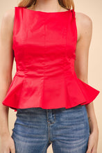 Load image into Gallery viewer, NEWEST ARRIVAL Red Peplum Blouse
