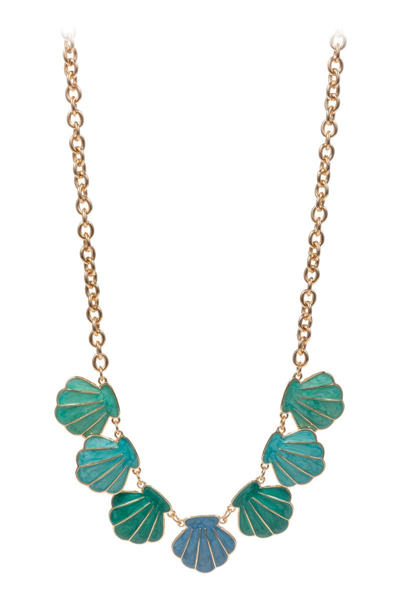 Mint Ombre Seashell Necklace