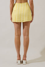 Load image into Gallery viewer, NEWEST ARRIVAL Yellow Gingham Mini Skirt Set
