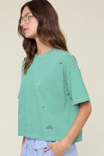 Load image into Gallery viewer, NEWEST ARRIVAL Green Striped Golf Icon Tee
