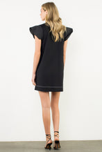 Load image into Gallery viewer, NEWEST ARRIVAL THML Black Flutter Sleeve Dress
