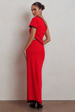 Load image into Gallery viewer, NEWEST ARRIVAL Red/Black Cut Out Maxi Dress
