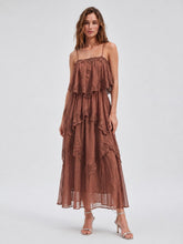 Load image into Gallery viewer, NEWEST ARRIVAL *PREORDER 8/28* Brown Lace Midi Dress
