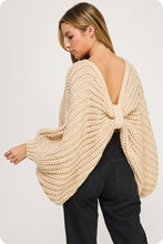 Load image into Gallery viewer, NEWEST ARRIVAL *PREORDER 11/21* Ivory Large Bow Reversible Sweater
