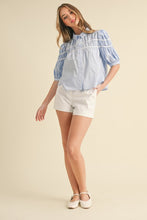 Load image into Gallery viewer, Baby Blue Poplin Button Down Blouse
