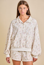 Load image into Gallery viewer, NEWEST ARRIVAL White Pastel Floral Lounge Shorts Set
