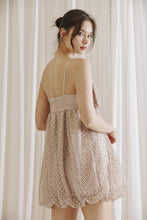 Load image into Gallery viewer, LAST ONE FINAL SALE Mauve/Silver Glitter Bubble Bow Dress

