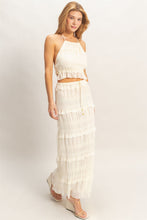 Load image into Gallery viewer, NEWEST ARRIVAL Cream Back Out Maxi Skirt Set
