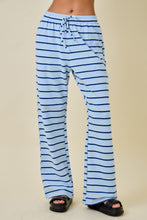 Load image into Gallery viewer, NEWEST ARRIVAL Blue/Navy Striped Lounge Pants Set
