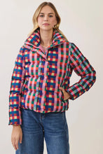 Load image into Gallery viewer, NEWEST ARRIVAL Bold Colorful Check Puffer Jacket
