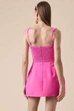 Load image into Gallery viewer, NEWEST ARRIVAL *PREORDER 4/11* Pink Square Neck Mini Dress
