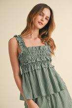 Load image into Gallery viewer, NEWEST ARRIVAL Sage Green Ruffle Shorts Set
