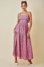 Load image into Gallery viewer, NEWEST ARRIVAL Pink/Purple Floral Bust Overlay Maxi Dress
