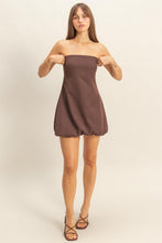 Load image into Gallery viewer, NEWEST ARRIVAL Brown Blouson Mini Dress
