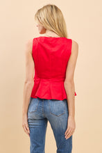 Load image into Gallery viewer, NEWEST ARRIVAL Red Peplum Blouse
