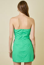 Load image into Gallery viewer, SPRING 2026 Green/Pink Side Flower Mini Dress
