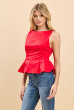 Load image into Gallery viewer, NEWEST ARRIVAL Red Peplum Blouse
