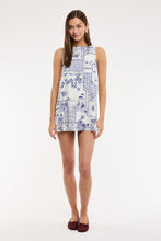 Load image into Gallery viewer, FINAL SALE Vintage Blue Palm Springs Mini Dress
