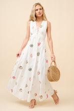 Load image into Gallery viewer, Off White Seashell Embroidered Maxi Dress
