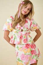 Load image into Gallery viewer, NEWEST ARRIVAL White Floral Eyelet Peplum Blouse
