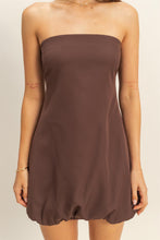 Load image into Gallery viewer, NEWEST ARRIVAL Brown Blouson Mini Dress

