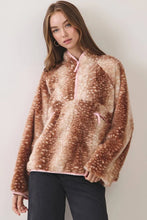 Load image into Gallery viewer, NEWEST ARRIVAL Faux Fur Deer Print Pullover Sherpa
