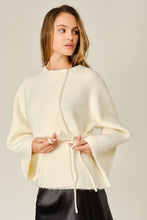 Load image into Gallery viewer, NEWEST ARRIVAL Cream Cozy Waist Tie Cardigan
