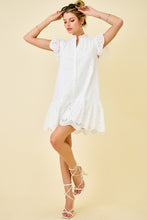 Load image into Gallery viewer, NEWEST ARRIVAL White Eyelet Button Down Dress
