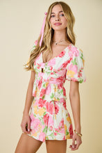 Load image into Gallery viewer, NEWEST ARRIVAL White Floral Eyelet Peplum Blouse
